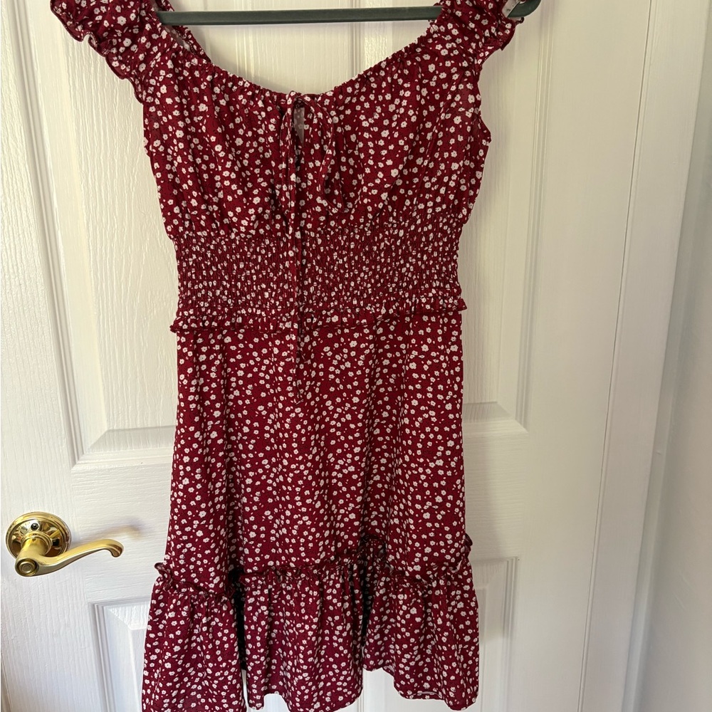 Charming Red Polka Dot Dress